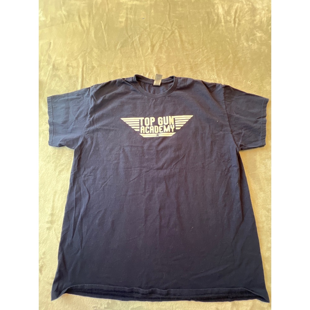 Gildan T-Shirt Mens XL Navy Blue Top Gun Academy Graphic Short Sleeve Tee